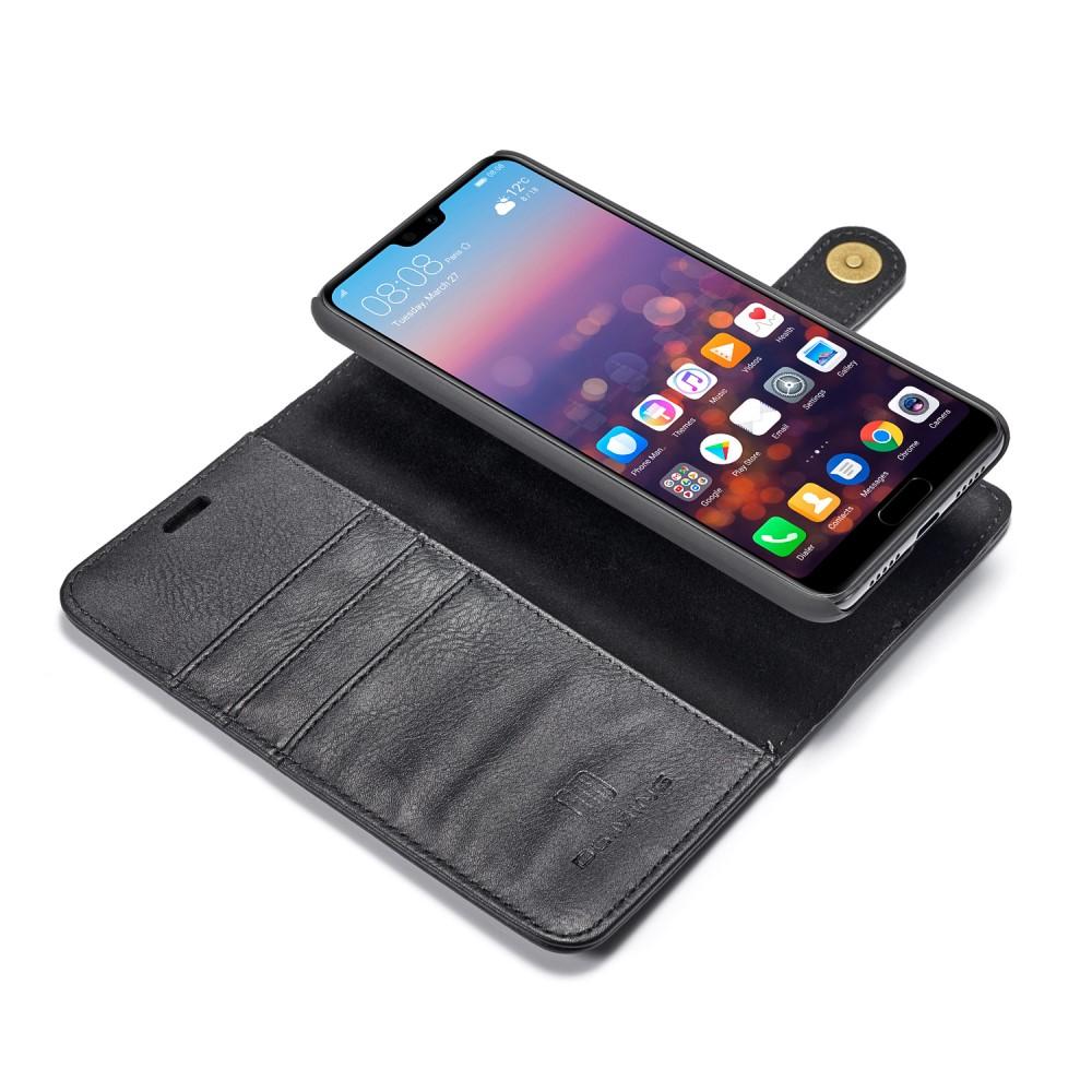 Huawei P20 Plånboksfodral med avtagbart skal, Svart