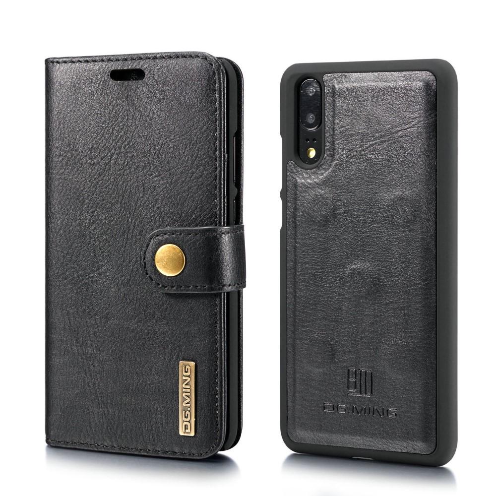 Huawei P20 Plånboksfodral med avtagbart skal, Svart