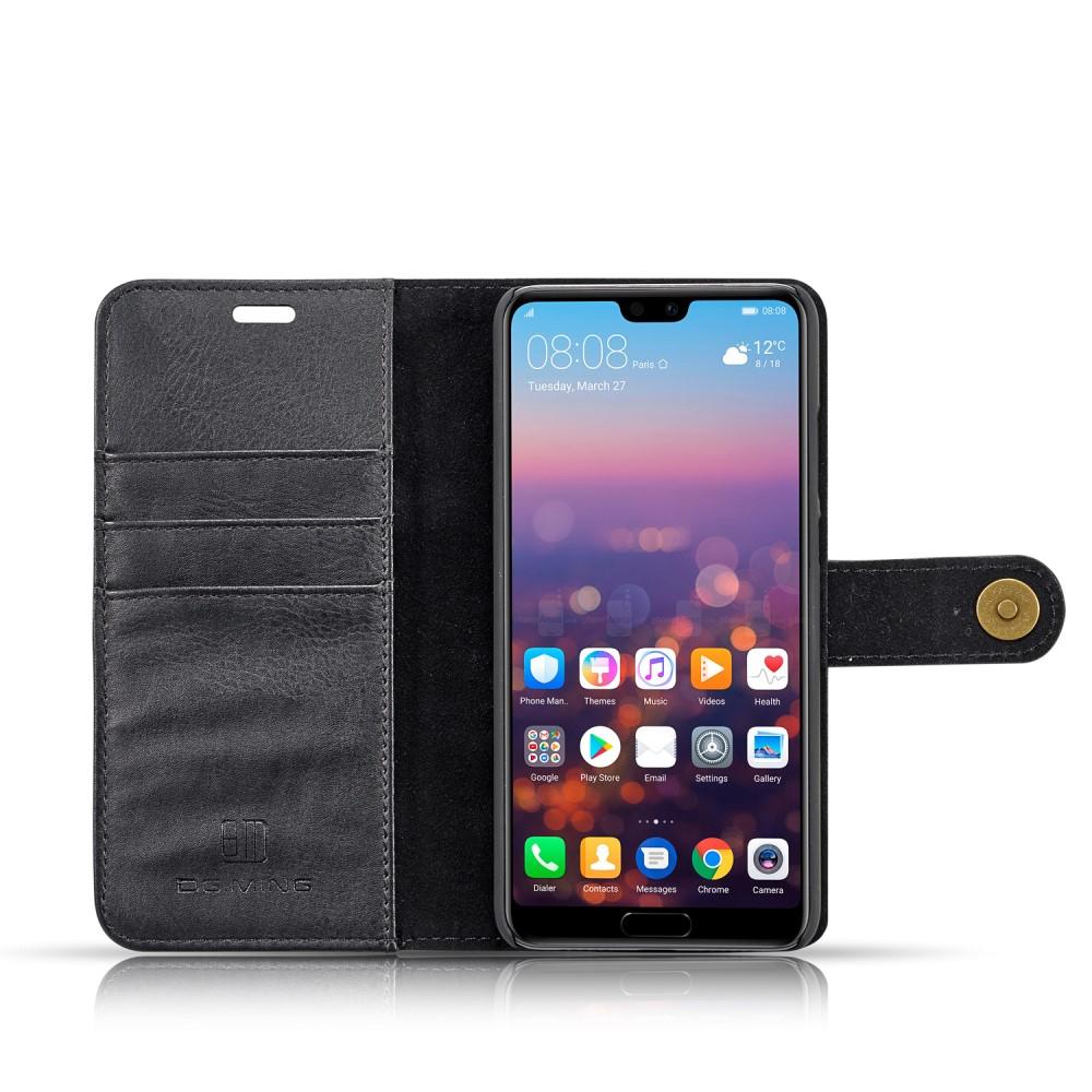 Huawei P20 Plånboksfodral med avtagbart skal, Svart