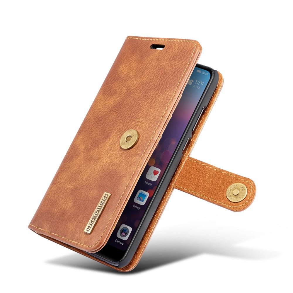 Huawei P20 Plånboksfodral med avtagbart skal, cognac