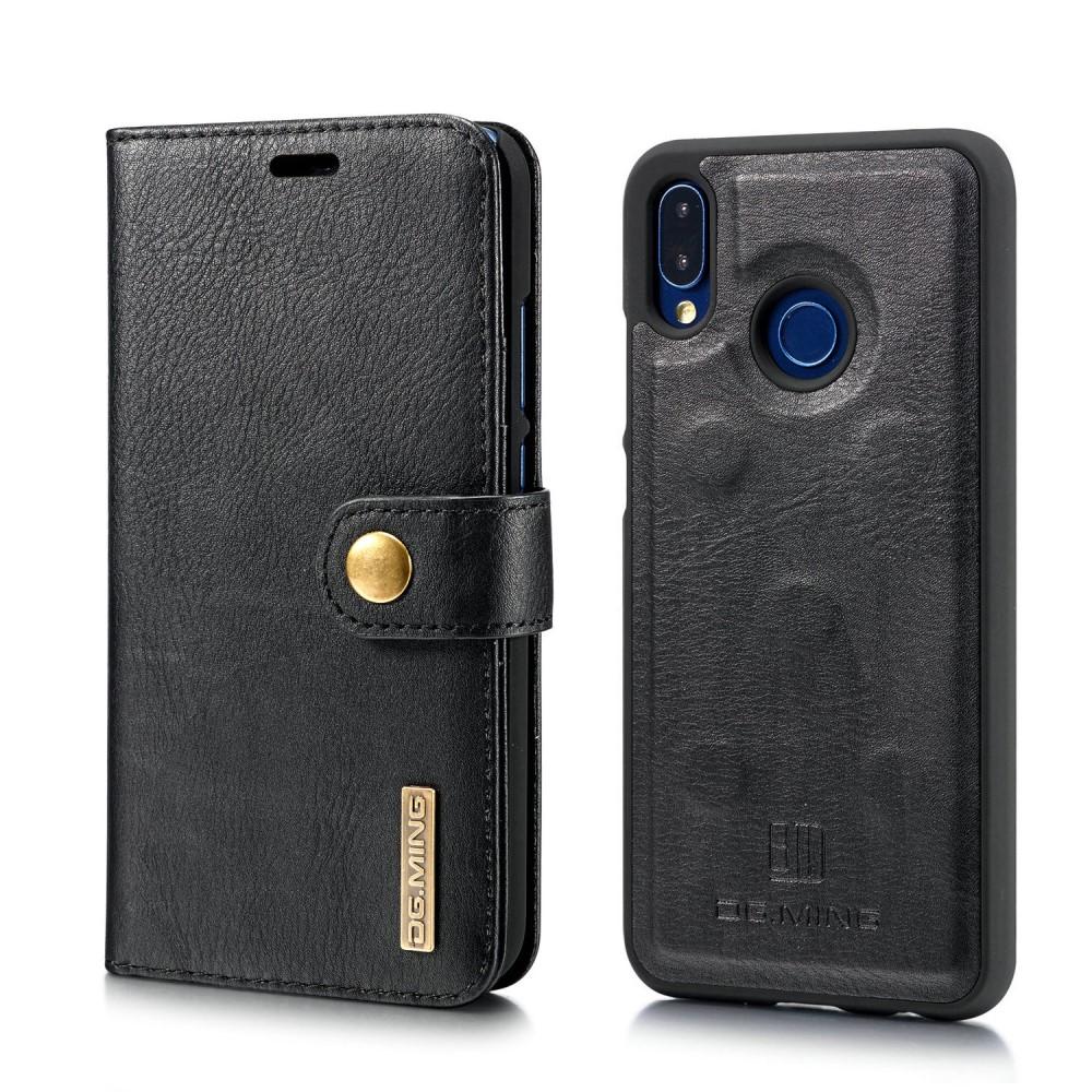 Huawei P20 Lite Plånboksfodral med avtagbart skal, Svart
