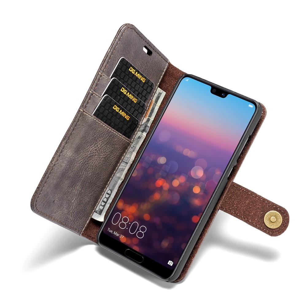 Huawei P20 Pro Plånboksfodral med avtagbart skal, brun