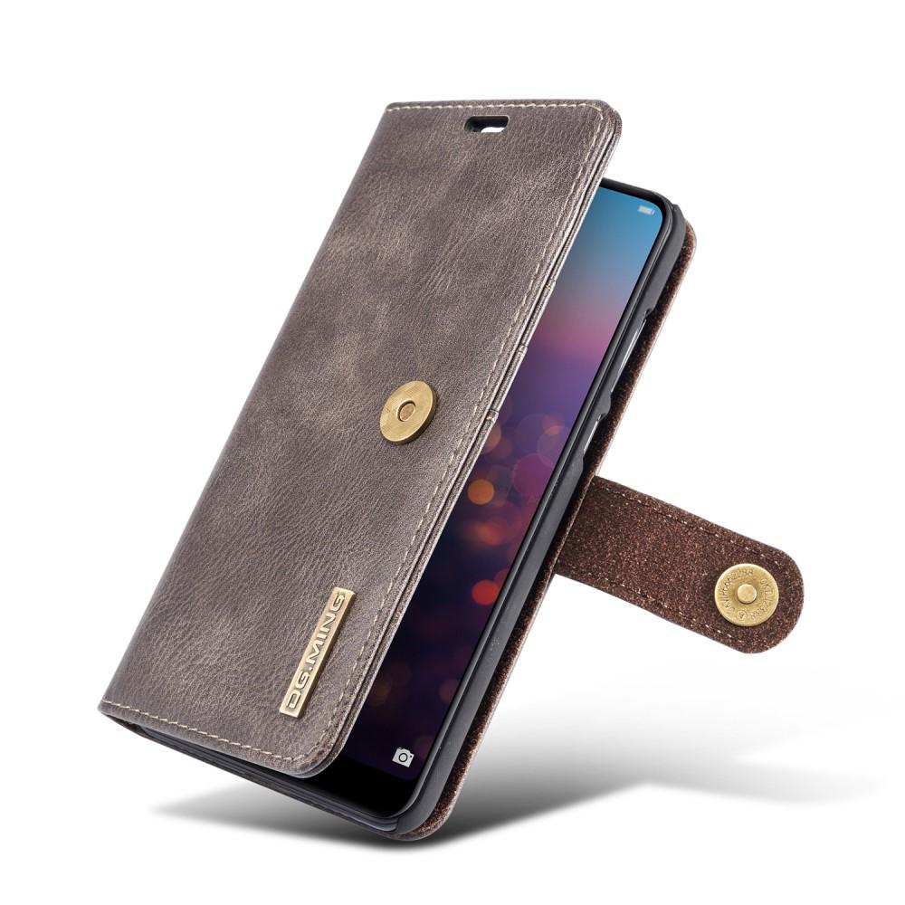 Huawei P20 Pro Plånboksfodral med avtagbart skal, Brown