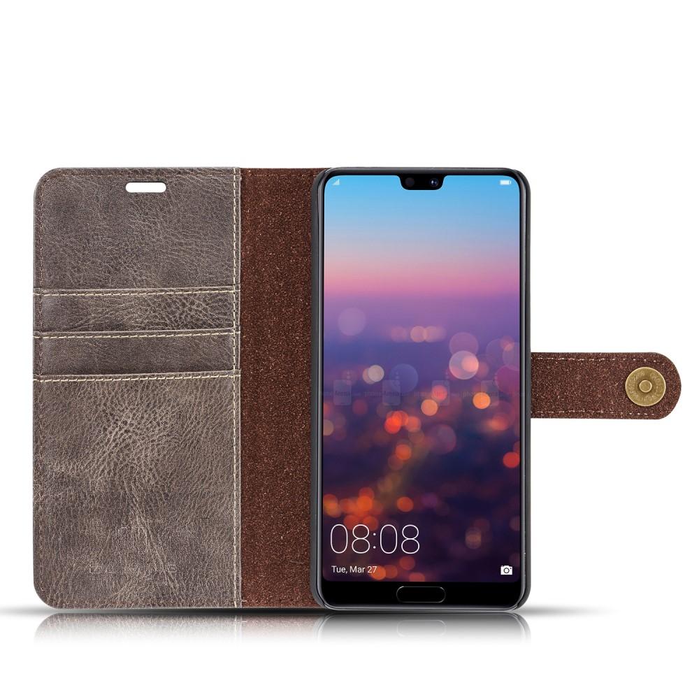 Huawei P20 Pro Plånboksfodral med avtagbart skal, Brown