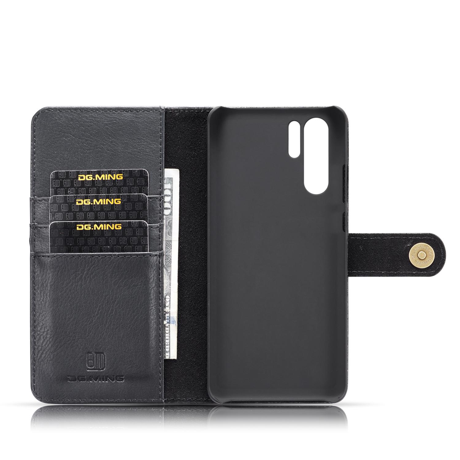 Huawei P30 Pro Plånboksfodral med avtagbart skal, svart