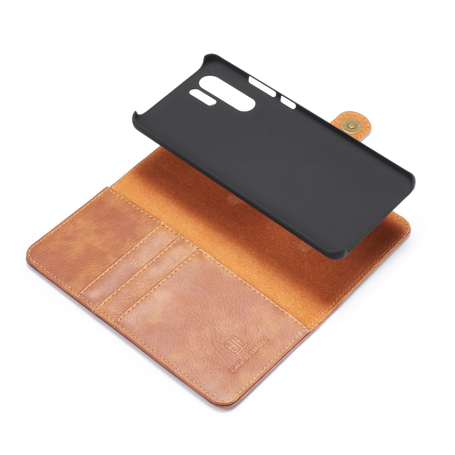 Huawei P30 Pro Plånboksfodral med avtagbart skal, Cognac