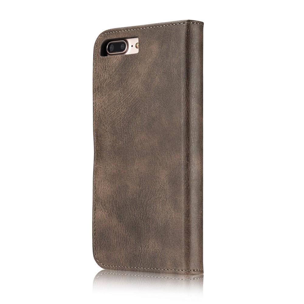 iPhone 7 Plus/iPhone 8 Plus Plånboksfodral med avtagbart skal, Brown