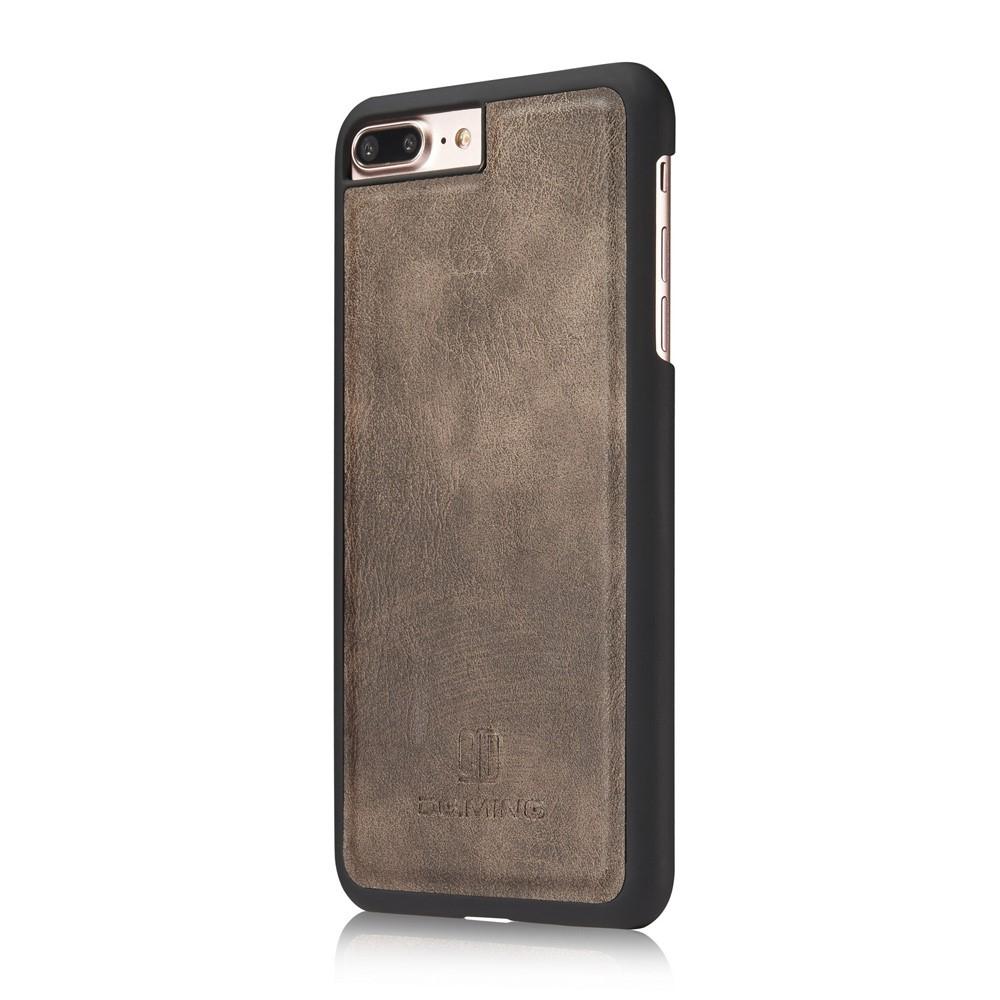 iPhone 7 Plus/8 Plus Plånboksfodral med avtagbart skal, brun