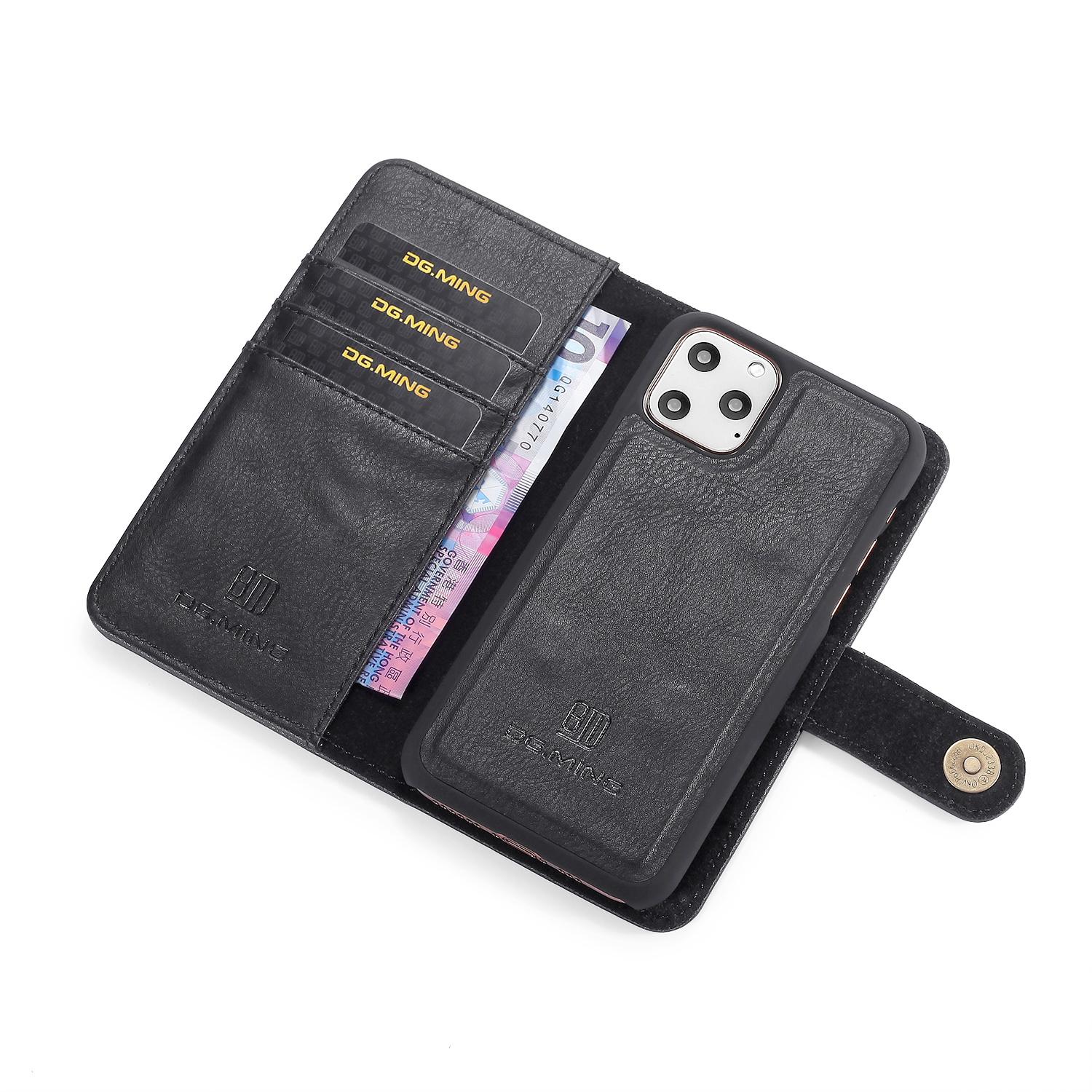 iPhone 11 Pro Max Plånboksfodral med avtagbart skal, svart