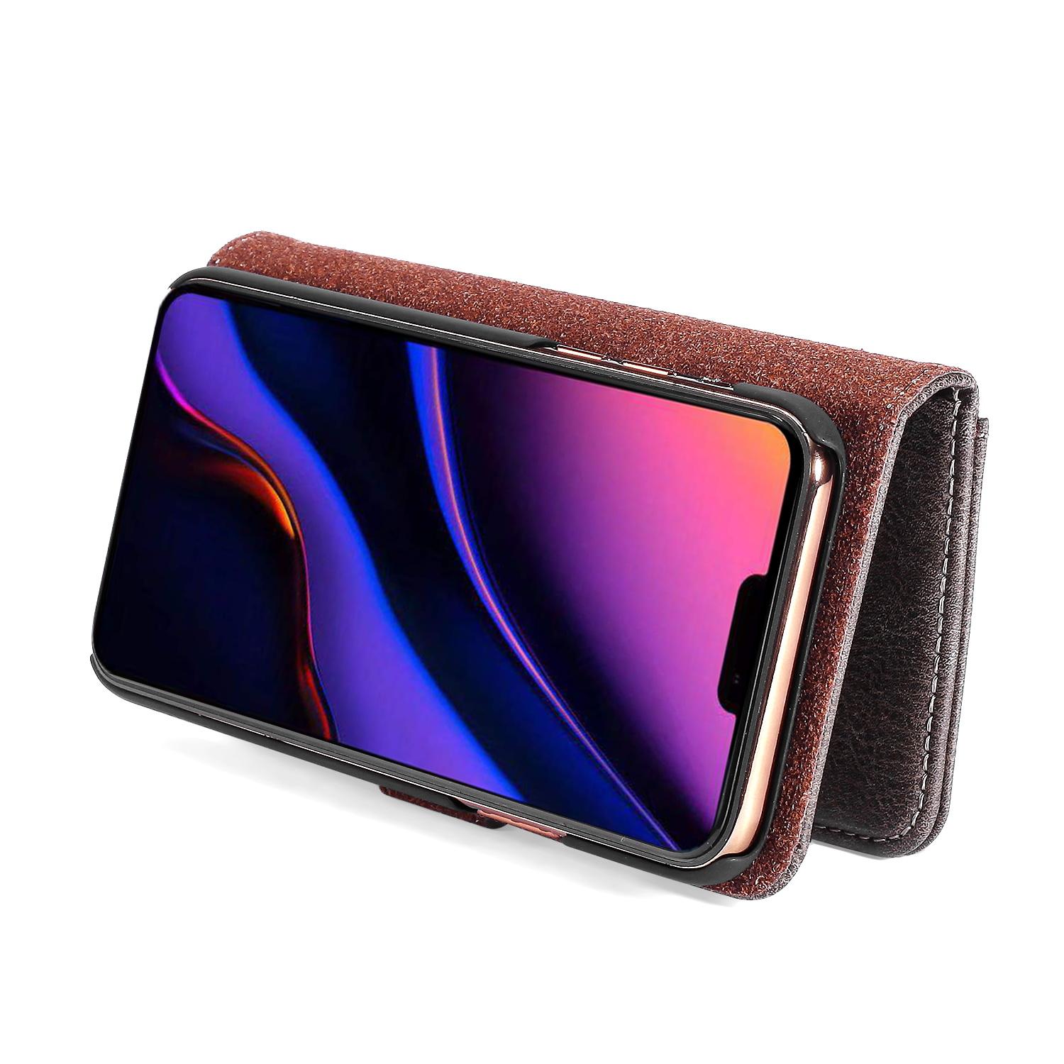 iPhone 11 Pro Max Plånboksfodral med avtagbart skal, Brown