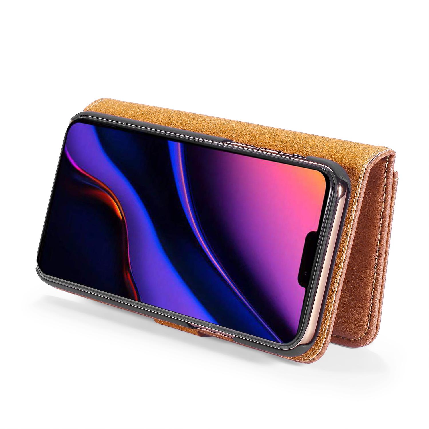 iPhone 11 Pro Max Plånboksfodral med avtagbart skal, Cognac