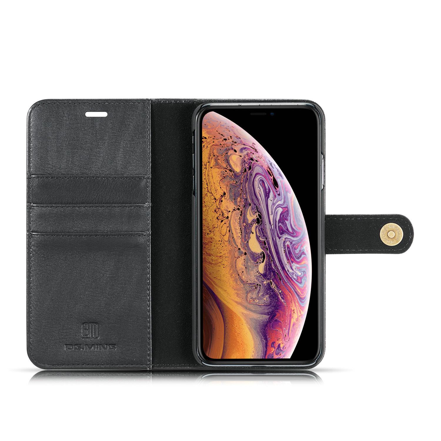 iPhone X/XS Plånboksfodral med avtagbart skal, svart