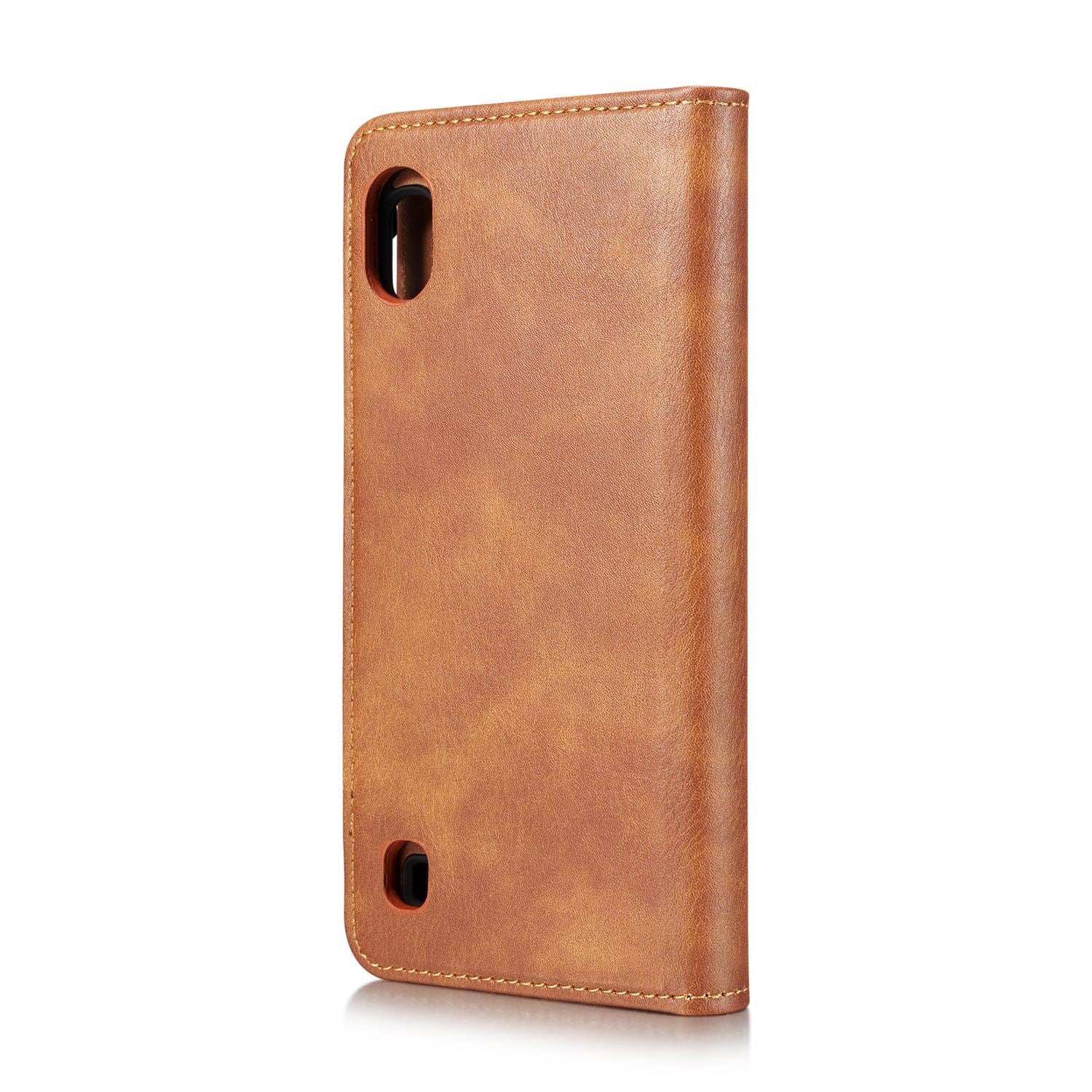 Samsung Galaxy A10 Plånboksfodral med avtagbart skal, Brun