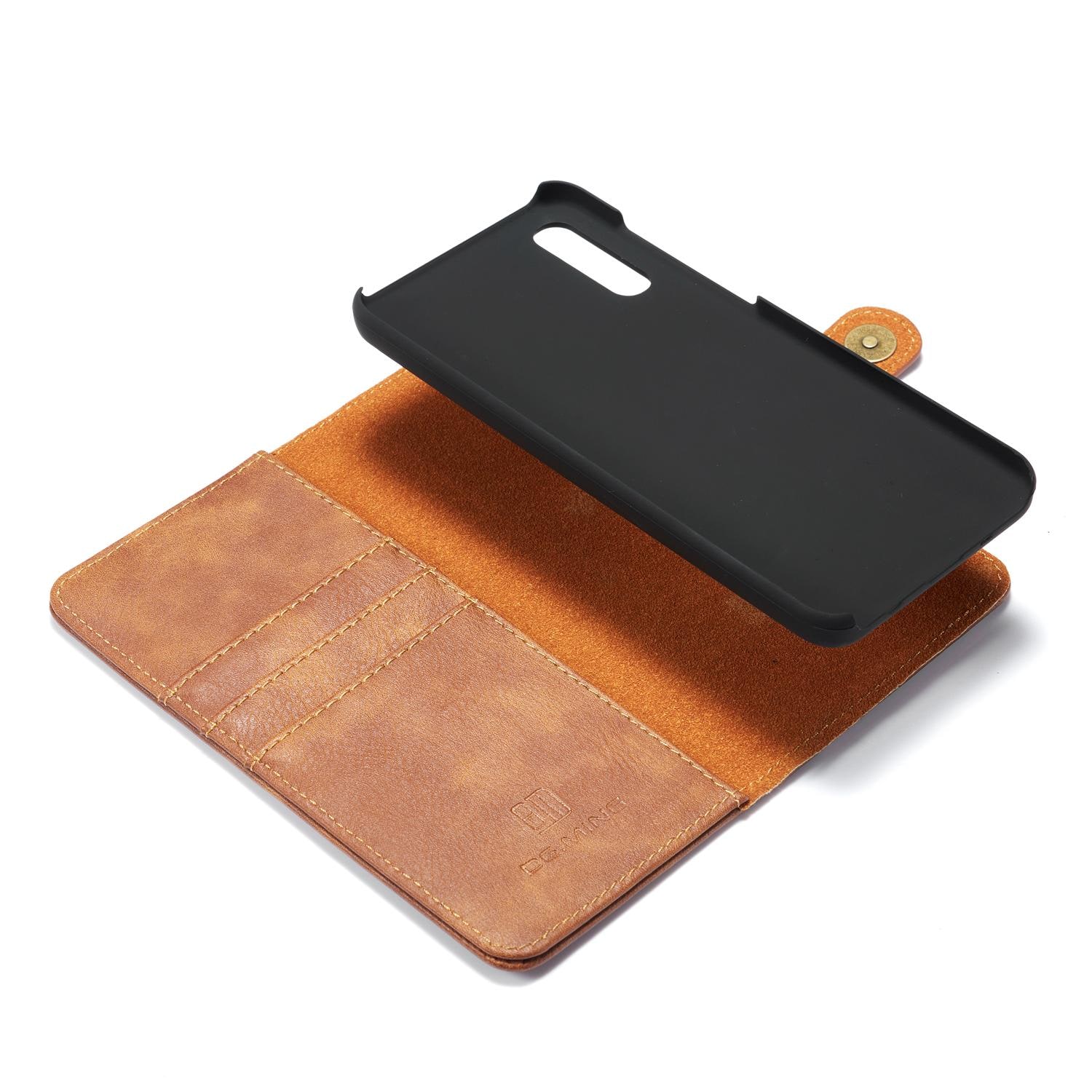 Samsung Galaxy A50 Plånboksfodral med avtagbart skal, Cognac