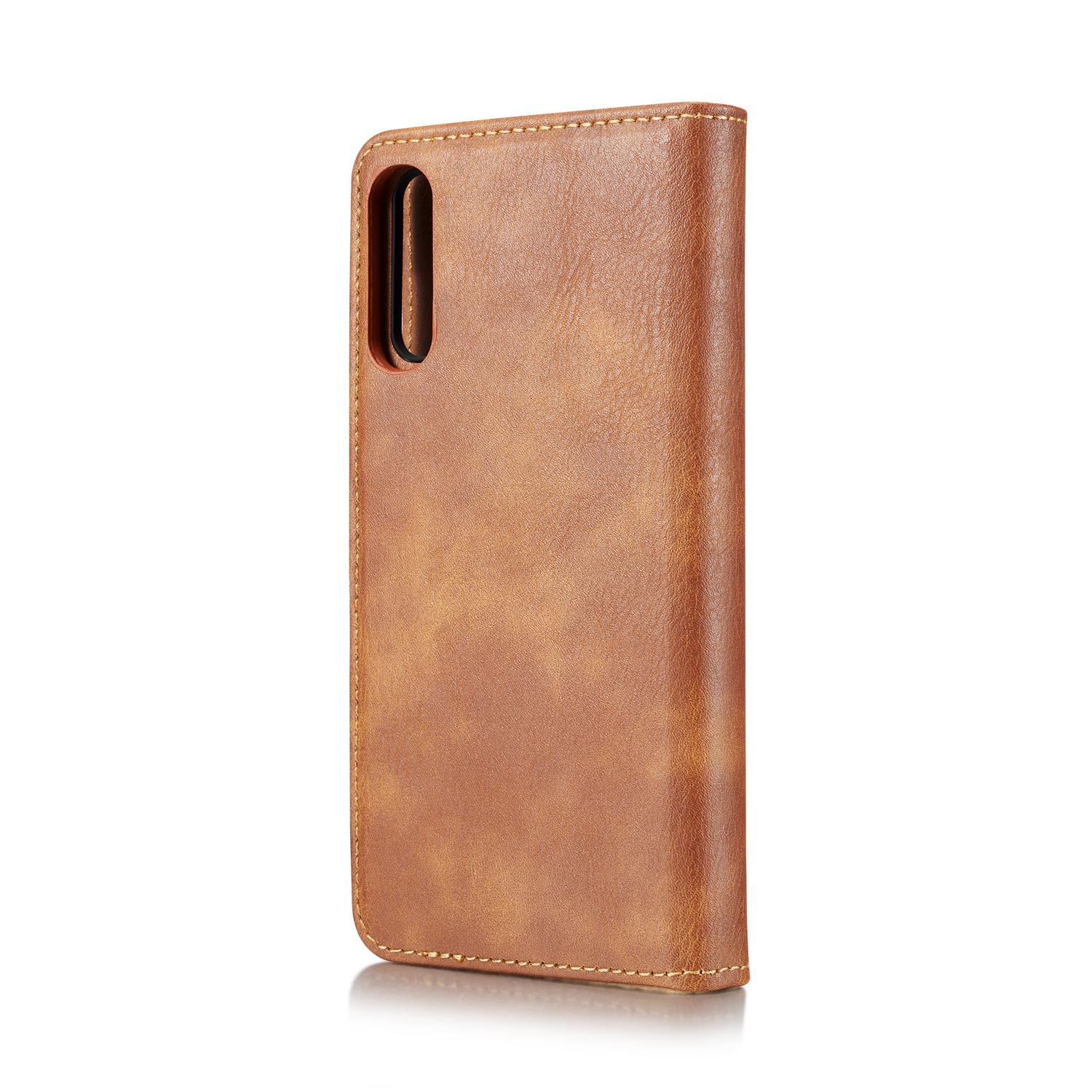 Samsung Galaxy A50 Plånboksfodral med avtagbart skal, Cognac