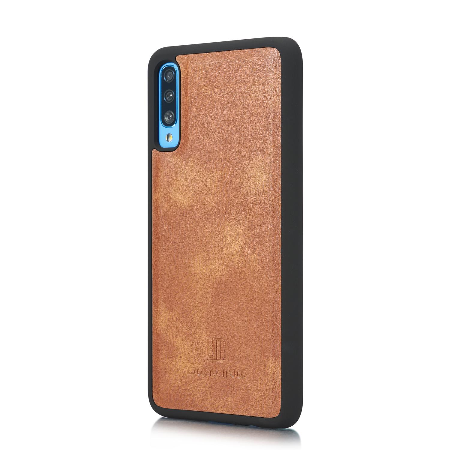 Samsung Galaxy A70 Plånboksfodral med avtagbart skal, Brun