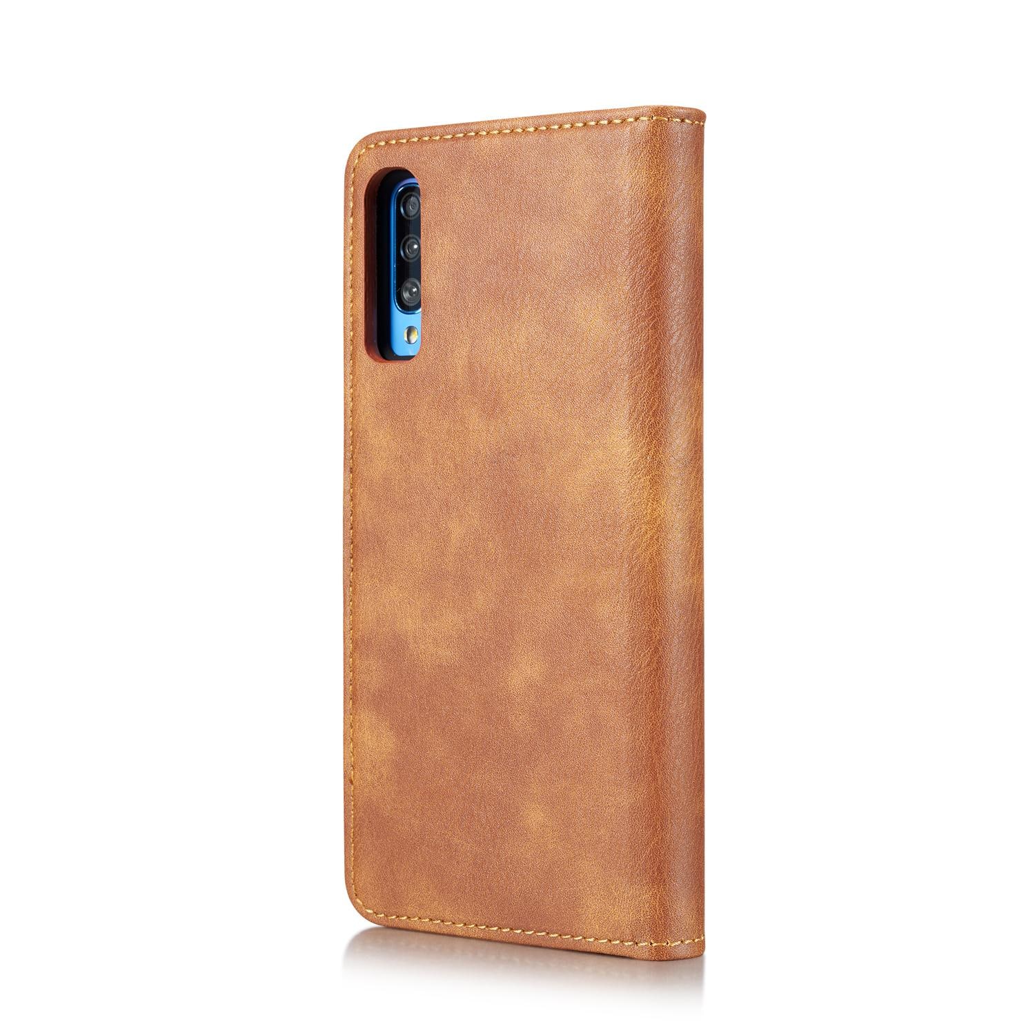 Samsung Galaxy A70 Plånboksfodral med avtagbart skal, Brun
