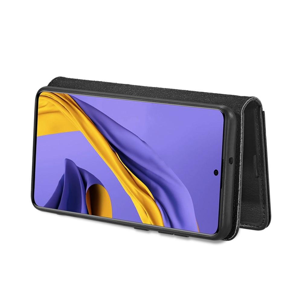 Samsung Galaxy A71 Plånboksfodral med avtagbart skal, svart