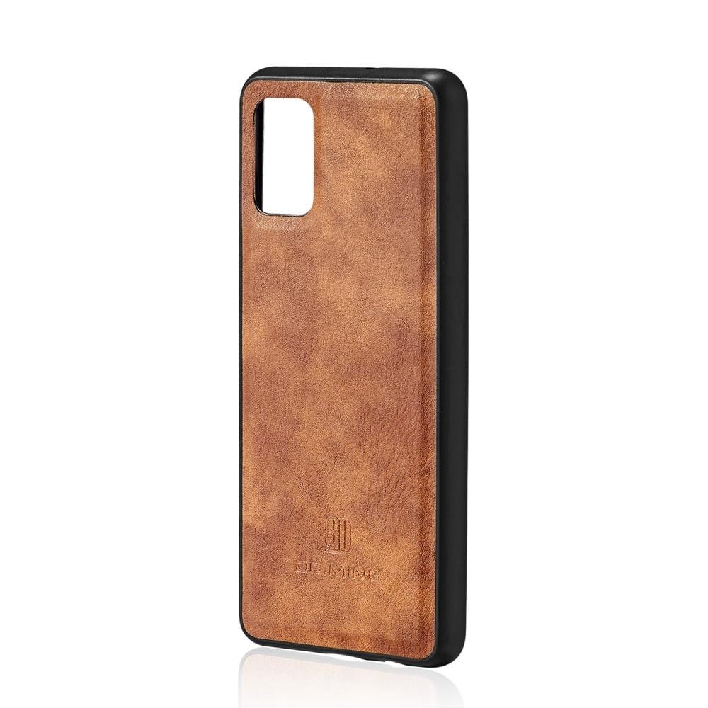 Samsung Galaxy A71 Plånboksfodral med avtagbart skal, Cognac