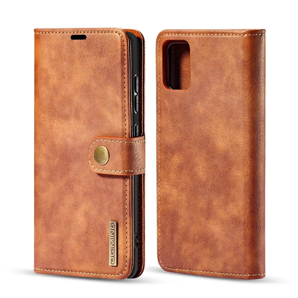 Samsung Galaxy A71 Plånboksfodral med avtagbart skal, Cognac