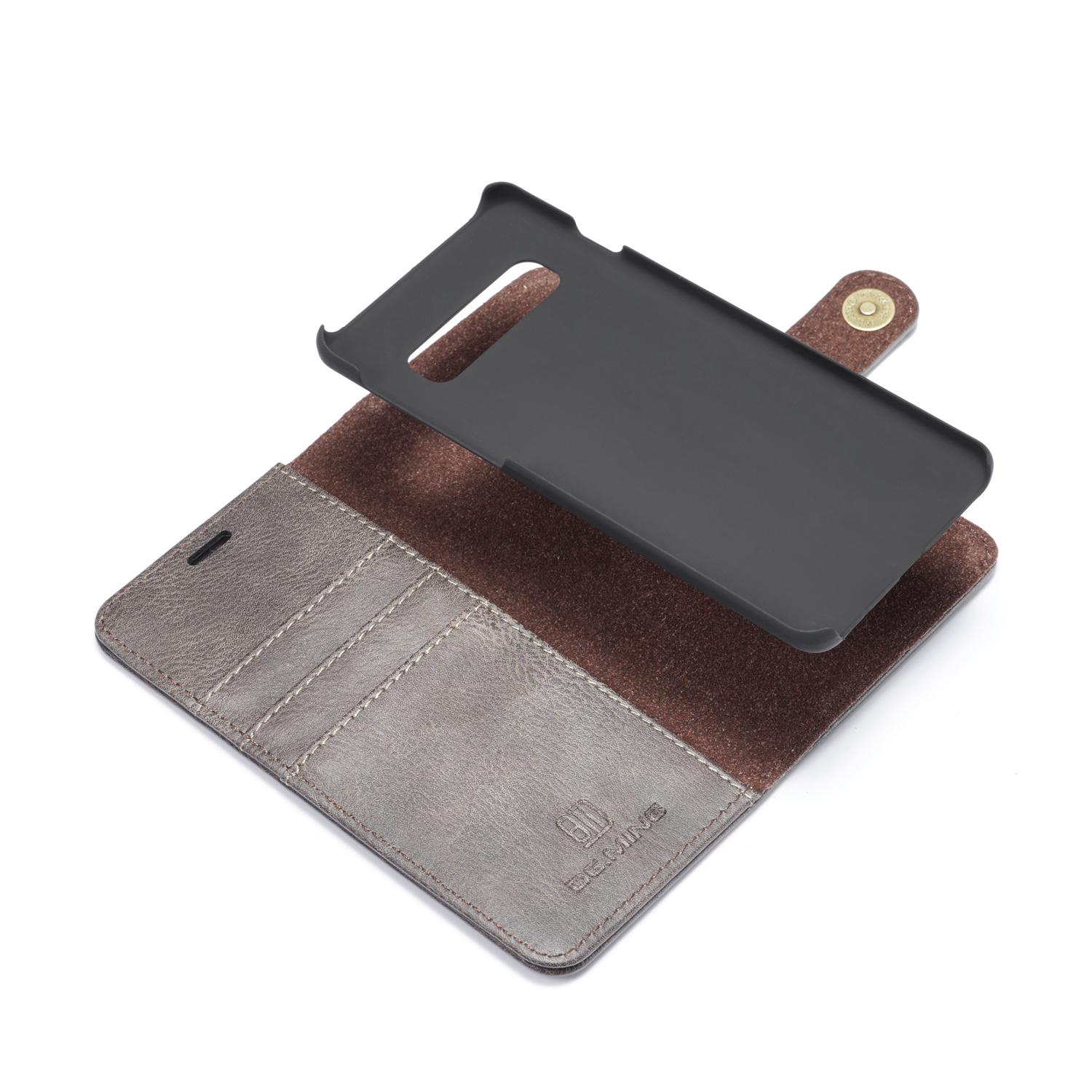 Samsung Galaxy S10 Plus Plånboksfodral med avtagbart skal, brun
