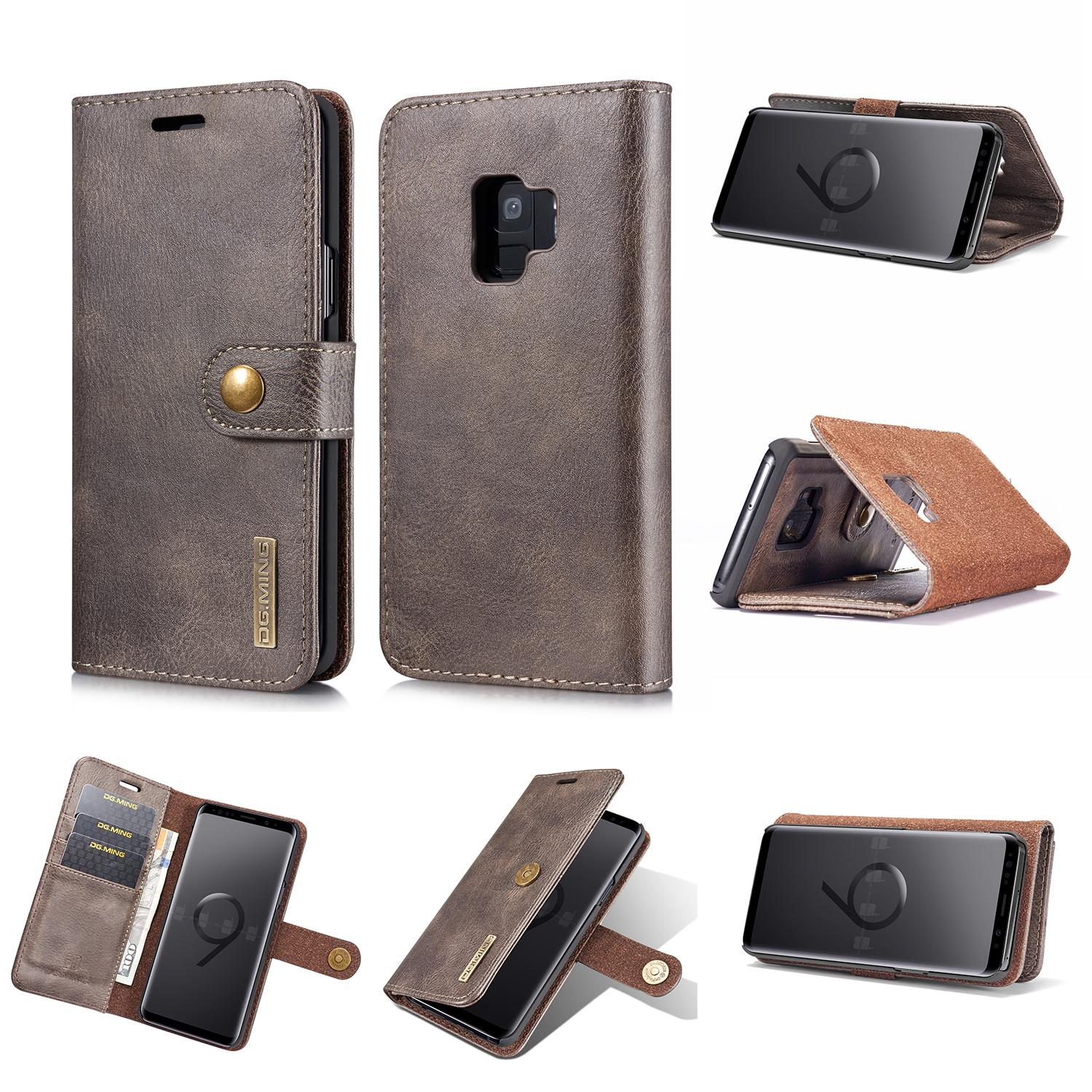 Samsung Galaxy S9 Plånboksfodral med avtagbart skal, Brown