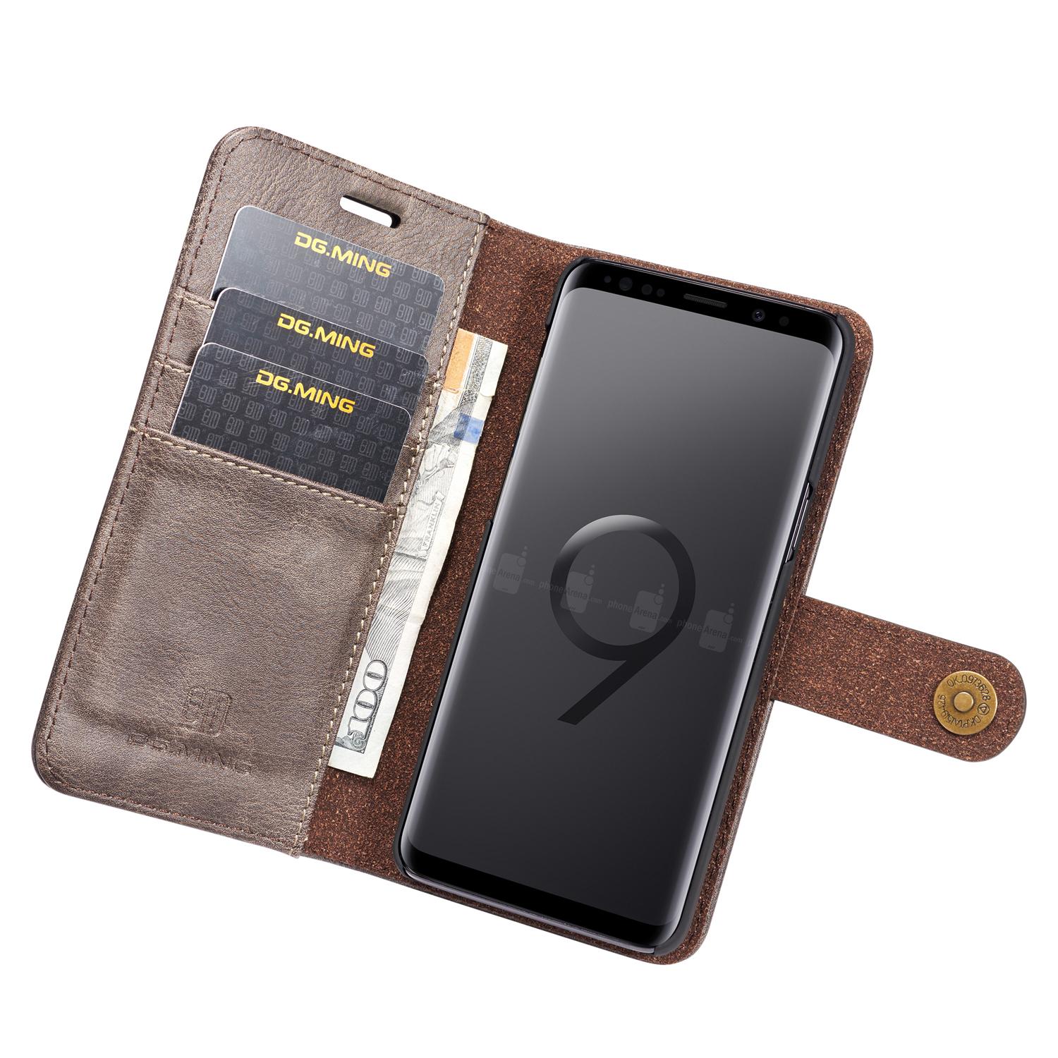 Samsung Galaxy S9 Plånboksfodral med avtagbart skal, Brown