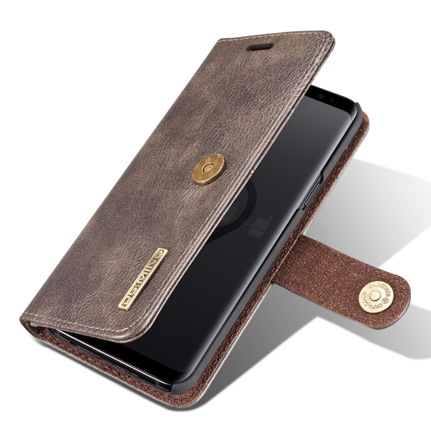 Samsung Galaxy S9 Plånboksfodral med avtagbart skal, Brown