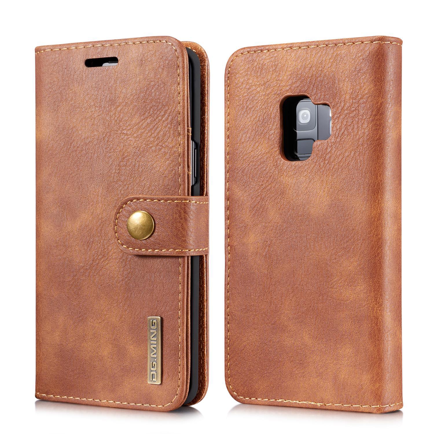 Samsung Galaxy S9 Plånboksfodral med avtagbart skal, Cognac