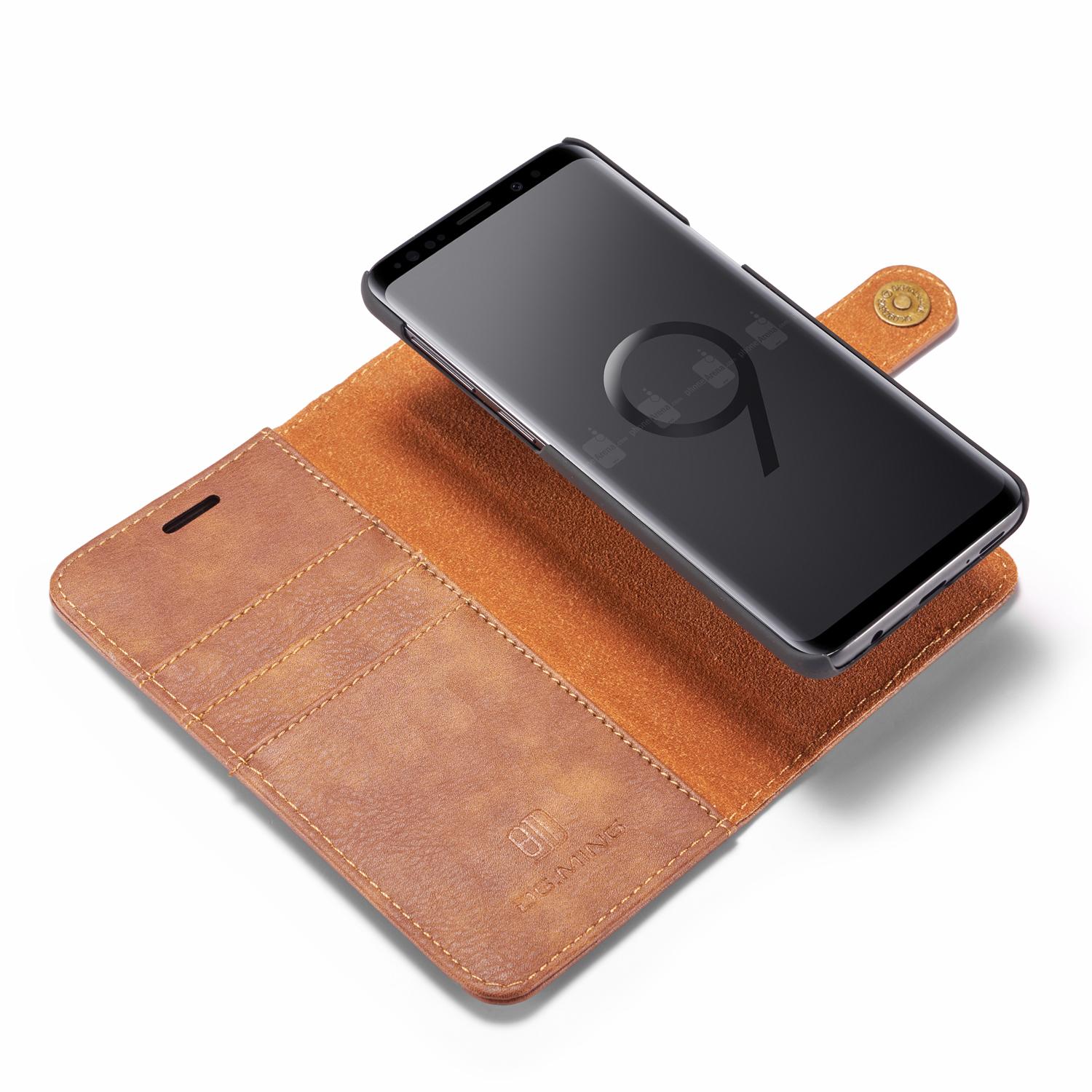 Samsung Galaxy S9 Plus Plånboksfodral med avtagbart skal, Cognac