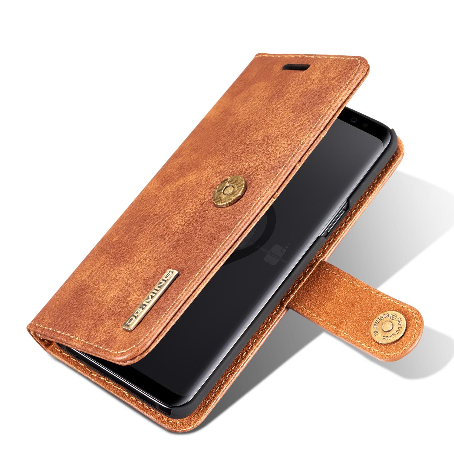 Samsung Galaxy S9 Plus Plånboksfodral med avtagbart skal, cognac
