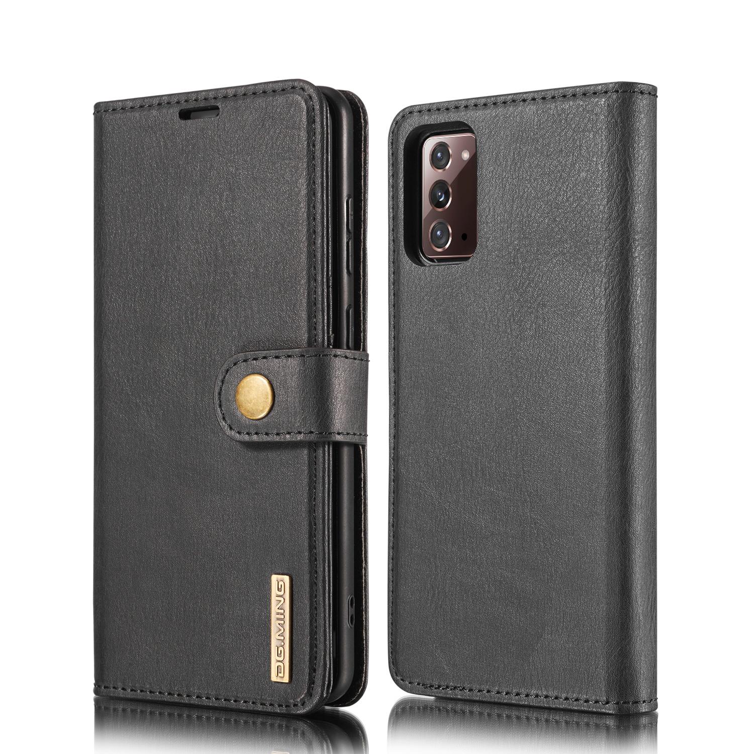 Galaxy Note 20 Plånboksfodral med avtagbart skal, svart