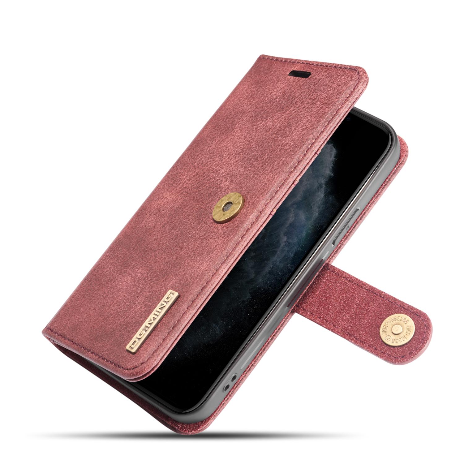 iPhone 12/12 Pro Plånboksfodral med avtagbart skal, röd