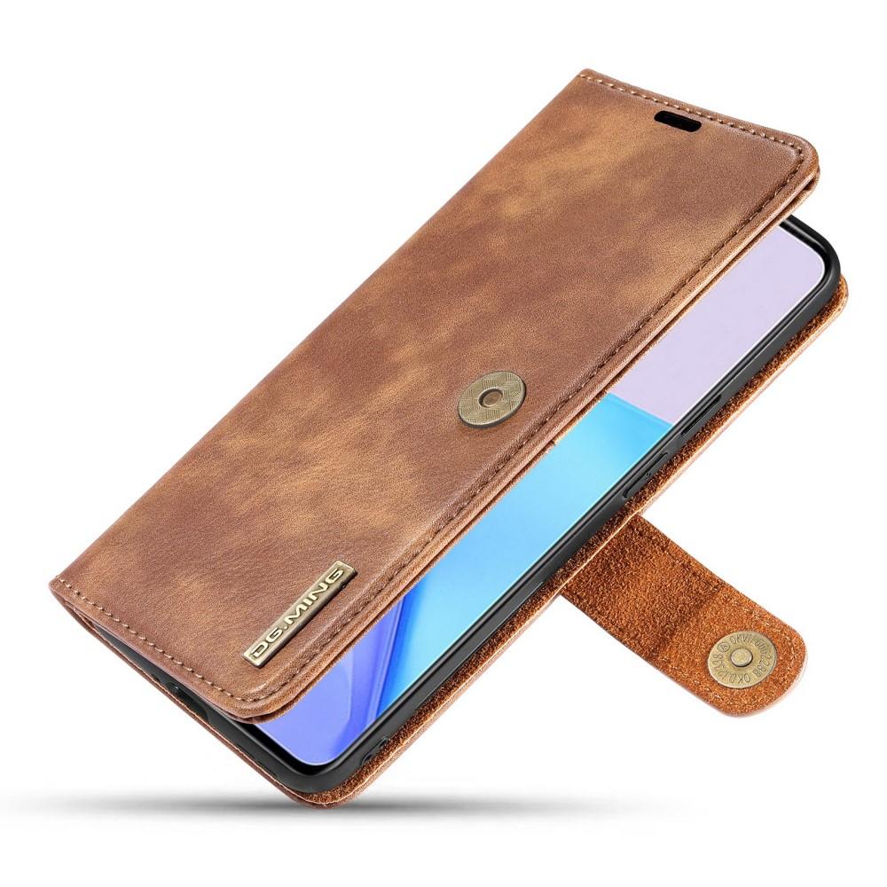  OnePlus 9 Plånboksfodral med avtagbart skal, Cognac