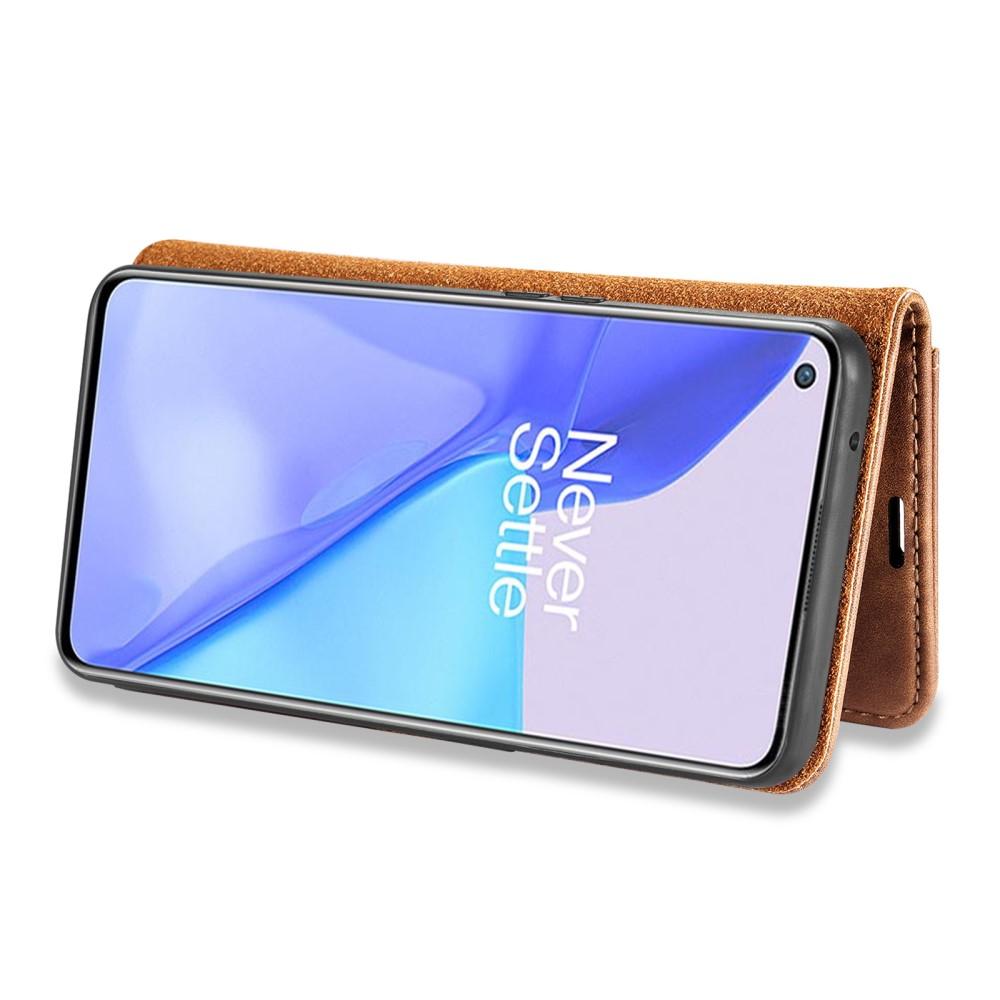  OnePlus 9 Plånboksfodral med avtagbart skal, Cognac