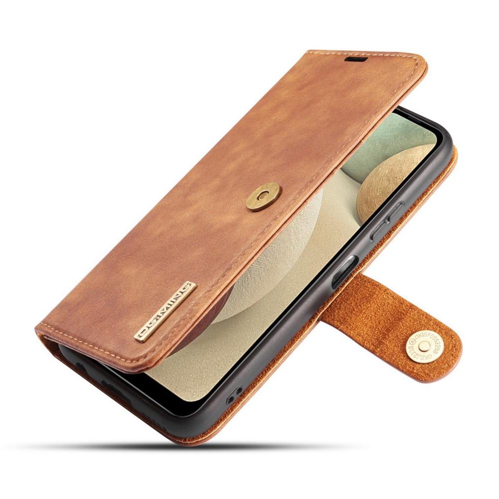 Samsung Galaxy A12 Plånboksfodral med avtagbart skal, cognac