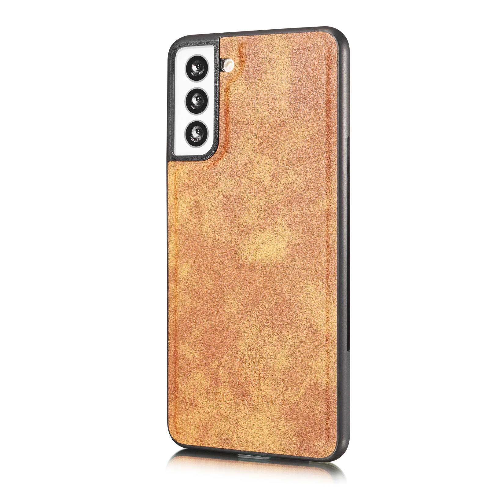 Samsung Galaxy S21 Plus Plånboksfodral med avtagbart skal, Cognac