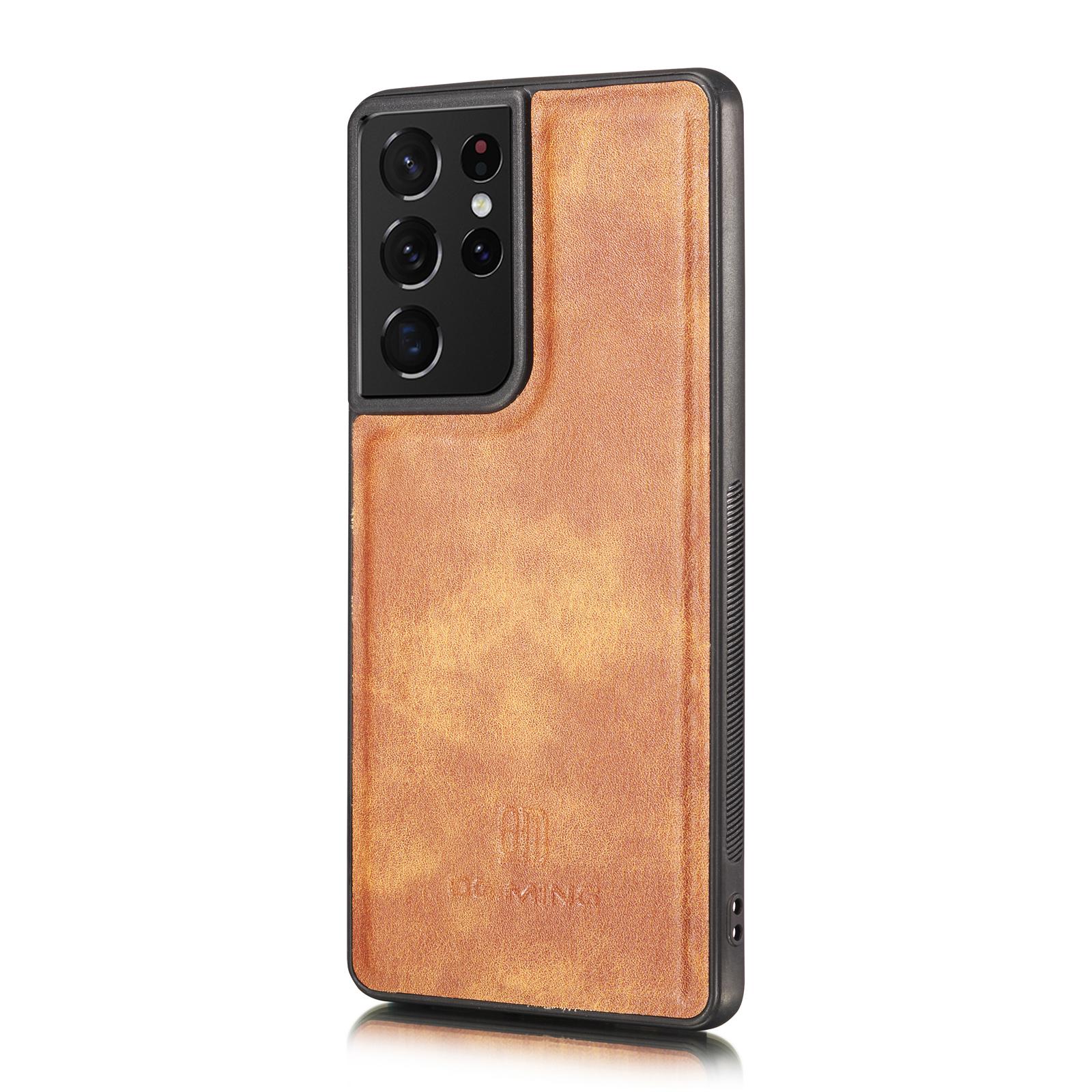 Samsung Galaxy S21 Ultra Plånboksfodral med avtagbart skal, Brun
