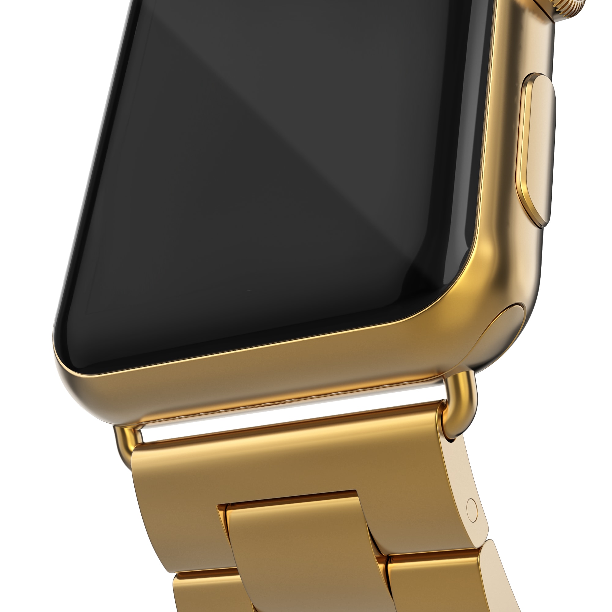 Apple Watch 45mm Series 7 Stilrent länkarmband i metall, guld