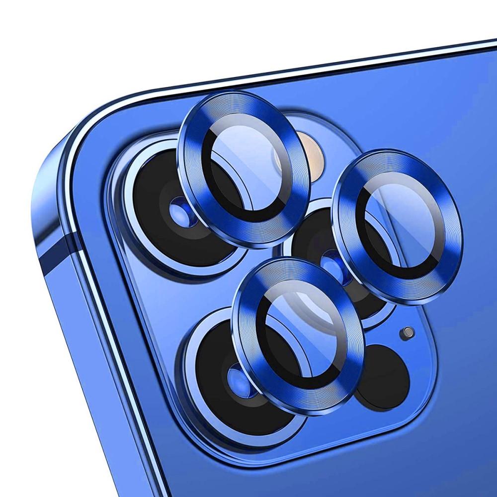 iPhone 12 Pro Linsskydd i glas & aluminium, blå