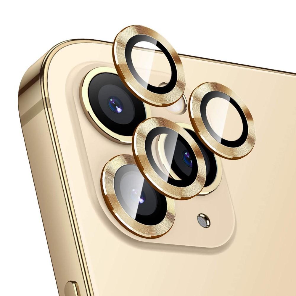 iPhone 12 Pro Linsskydd i glas & aluminium, guld