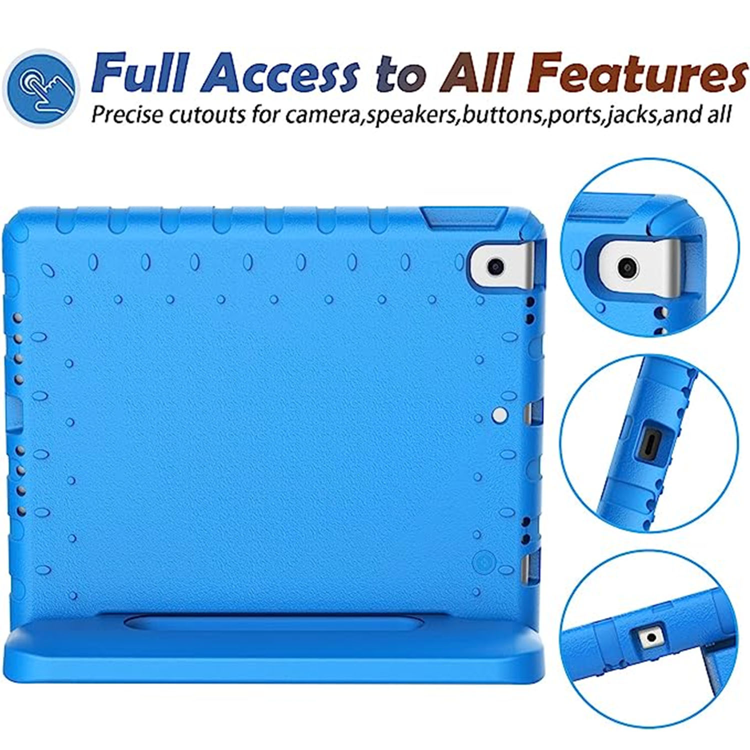 iPad 10.2 8th Gen (2020) Stöttåligt skal/fodral - Perfekt för barn, blå