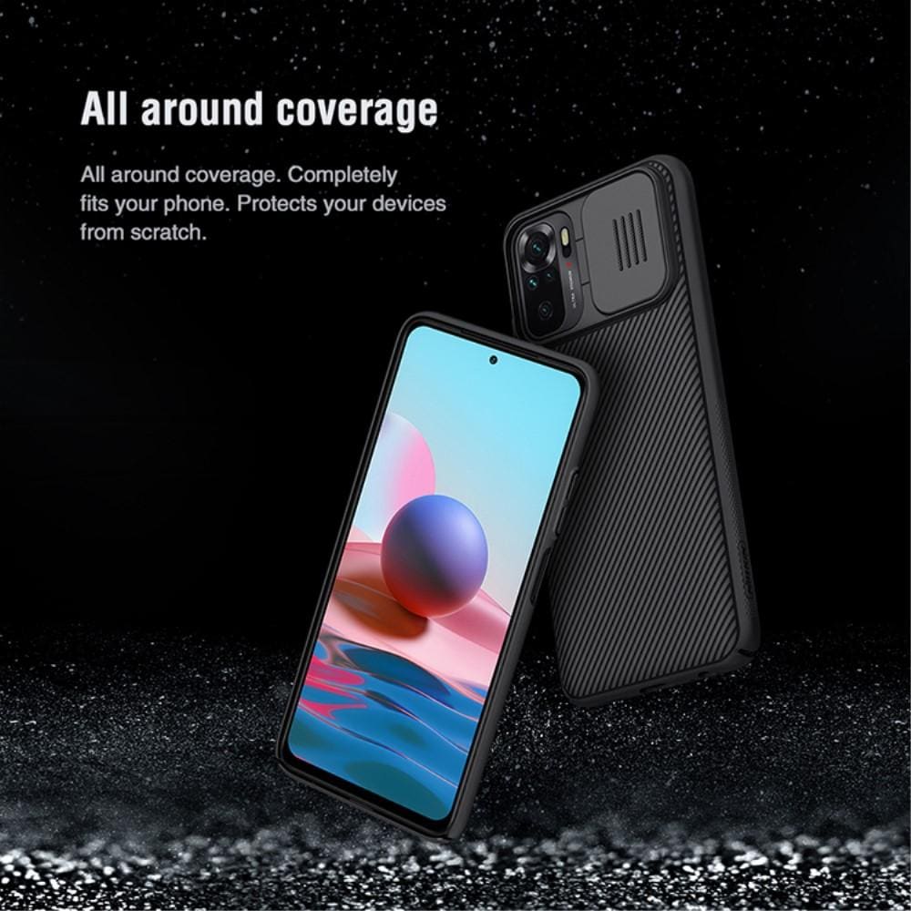 Xiaomi Redmi Note 10/Redmi Note 10S Skal med kameraskydd - CamShield, Svart