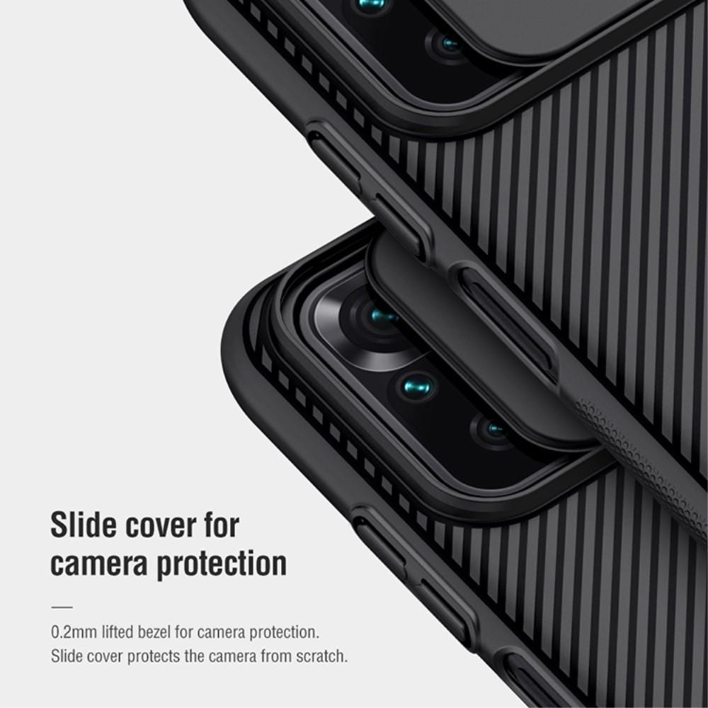 Xiaomi Redmi Note 10/Redmi Note 10S Skal med kameraskydd - CamShield, Svart