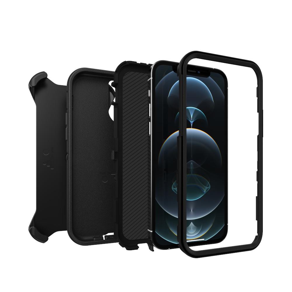 iPhone 12/iPhone 12 Pro Defender - Robust mobilskal med hög skyddsfaktor, Svart