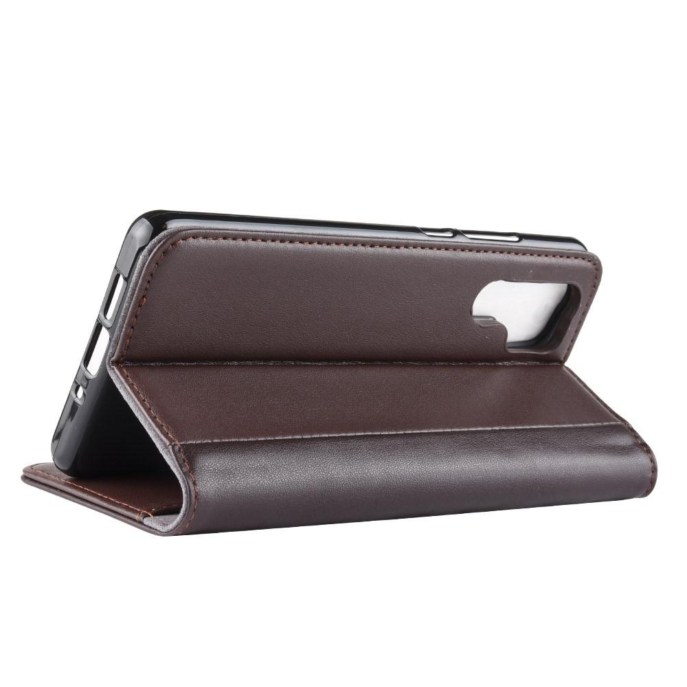 Huawei P30 Pro Plånboksfodral i Äkta Läder, brun