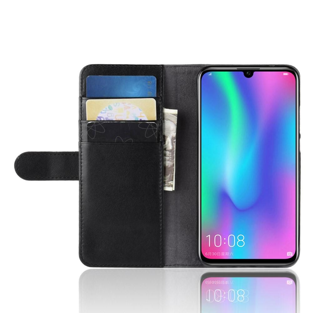 Huawei P Smart 2019 Plånboksfodral i Äkta Läder, svart