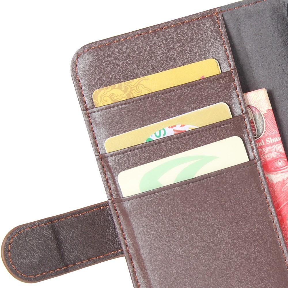 iPhone 11 Plånboksfodral i Äkta Läder, brun