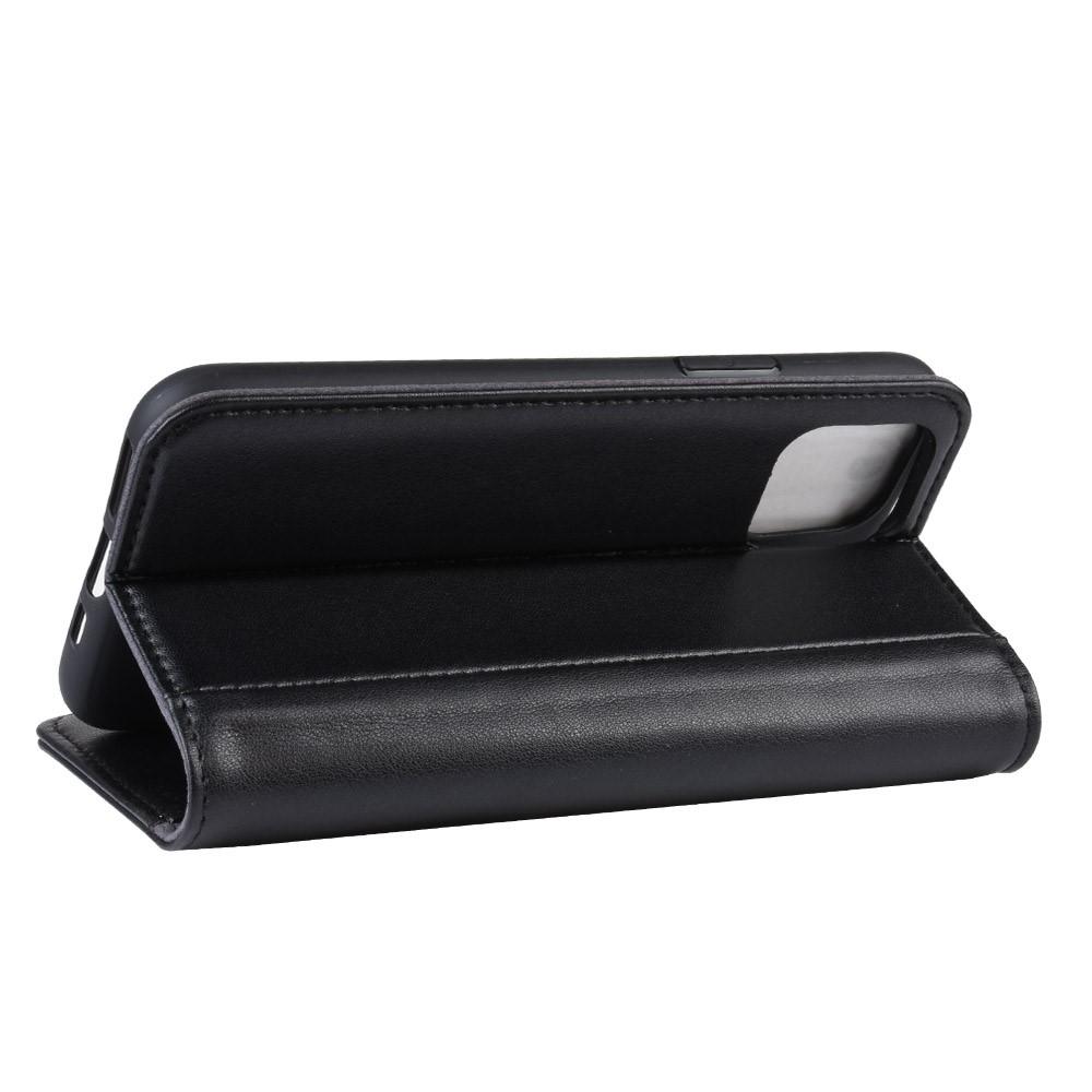 iPhone 11 Pro Max Plånboksfodral i Äkta Läder, svart
