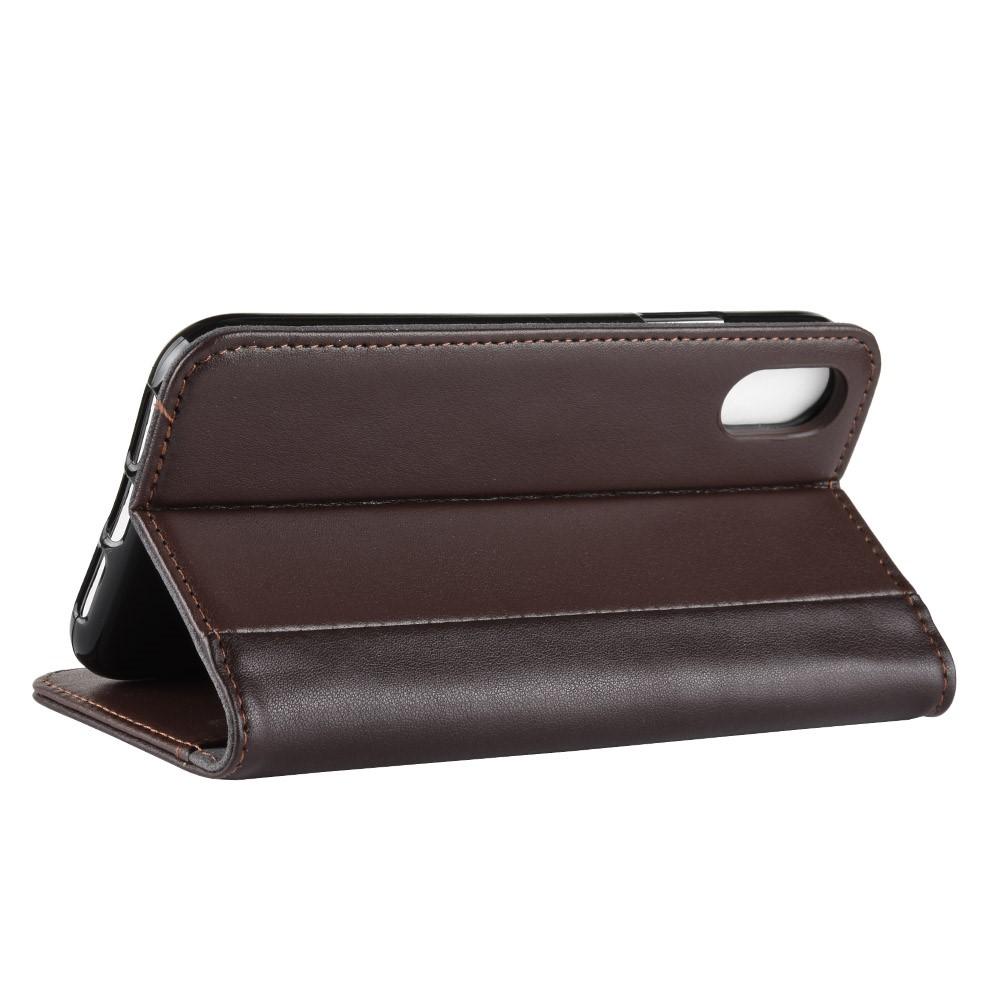 iPhone XR Plånboksfodral i Äkta Läder, brun
